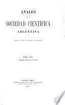 libro Anales De La Sociedad Científica Argentina