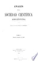 libro Anales De La Sociedad Científica Argentina
