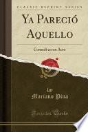 libro Ya Pareció Aquello