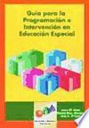 libro Guía Para La Programación E Intervención En Educación Especial