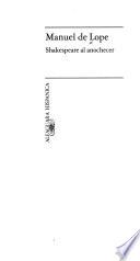 libro Shakespeare Al Anochecer