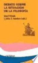 libro Debate Sobre La Situación De La Filosofía