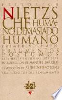 libro Humano, Demasiado Humano (2 Volúmenes)