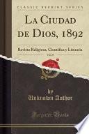 libro La Ciudad De Dios, 1892, Vol. 29