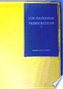libro Los Filósofos Presocráticos