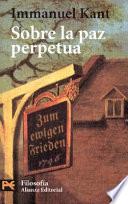 libro Sobre La Paz Perpetua