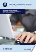 libro Gestión De Archivos. Adgg0208