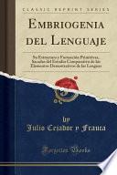 libro Embriogenia Del Lenguaje