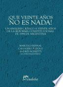 libro ¡qué Veinte Años No Es Nada!