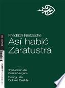 libro Así Habló Zaratustra
