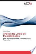 libro Análisis No Lineal De Inestabilidades