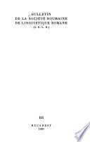 libro Bulletin De La Société Roumaine De Linguistique Romane (s.r.l.r.).