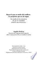 libro Buscar La Paz En Medio Del Conflicto