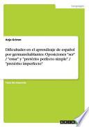 libro Dificultades En El Aprendizaje De Español Por Germanohablantes