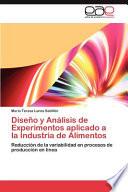 libro Diseño Y Análisis De Experimentos Aplicado A La Industria De Alimentos