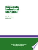 libro Encuesta Industrial Mensual 1985. Agosto. Cifras Preliminares