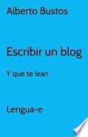 libro Escribir Un Blog