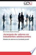 libro Jerarquía De Valores En Estudiantes Adolescentes
