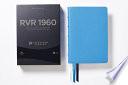 libro Reina Valera 1960 Biblia Ultrafina, Letra Gigante, Colección Premier, Azul, Interior A Dos Colores