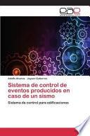 libro Sistema De Control De Eventos Producidos En Caso De Un Sismo