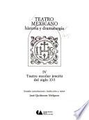 libro Teatro Mexicano: Teatro Escolar Jesuita Del Siglo Xvi