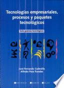 libro Tecnologias Empresariales Procesos Y Paquetes Tecnologicos