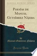 libro Poesías De Manuel Gutiérrez Nájera, Vol. 1 (classic Reprint)