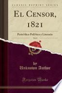 libro El Censor, 1821, Vol. 8