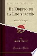 libro El Objeto De La Legislación