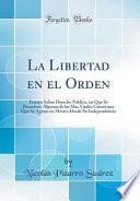 libro La Libertad En El Orden