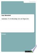 libro Autismo. O El Abordaje De Un Espectro