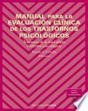 libro Manual Para La Evaluación Clínica De Los Trastornos Psicológicos