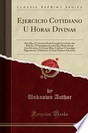 libro Ejercicio Cotidiano Ú Horas Divinas